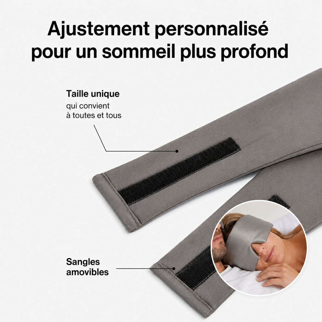 Masque de Nuit en Soie — Anthracite Sommeil d'or