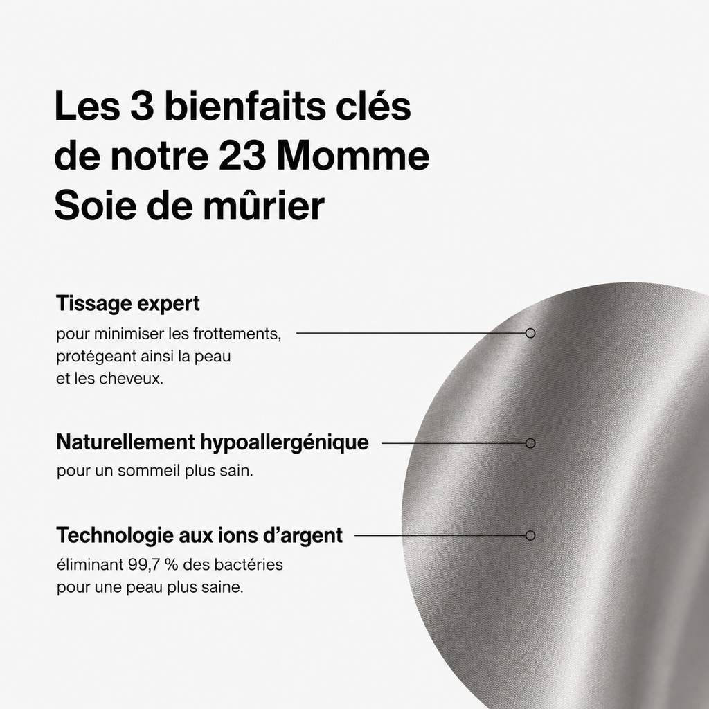 Taie d'Oreiller en Soie Premium Sommeil d'or